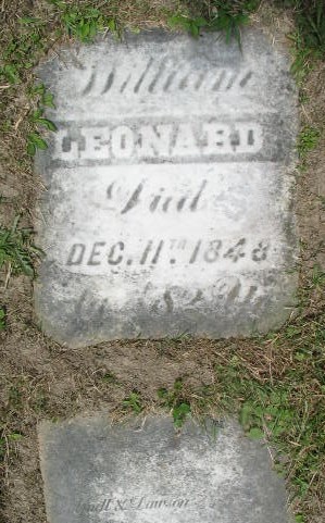 William Leonard tombstone